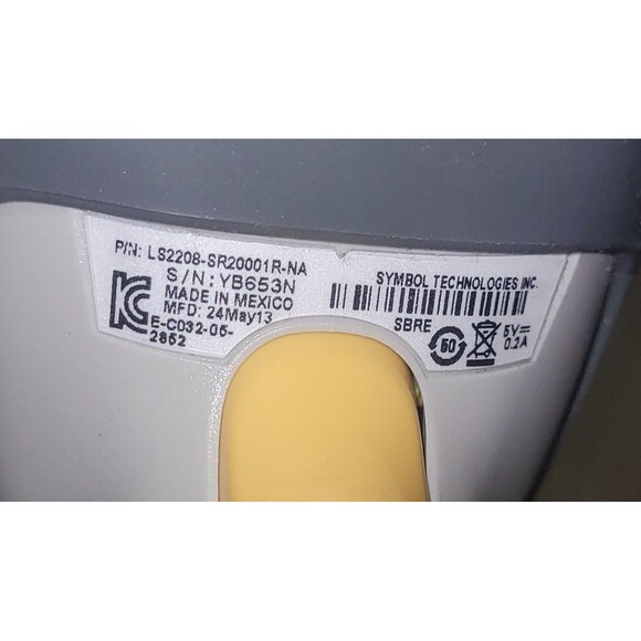 Symbol LS2208-SR20001R Handheld Laser Barcode Scanner w/ USB Cord & Stand - Picture 2 of 2